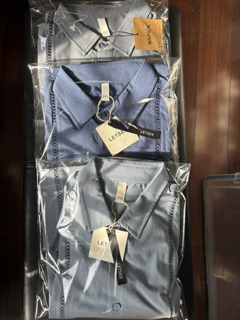 LOT OF 3 | MAPICK_LETSEE | 2XL | MENS SHORT SLEEVE BUTTONUP | NWT | RETAIL $90